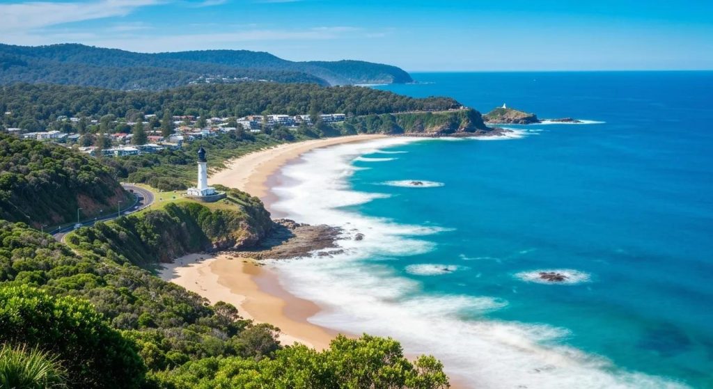 Stunning Byron Bay coastline, embodying the desirable lifestyle and property opportunities