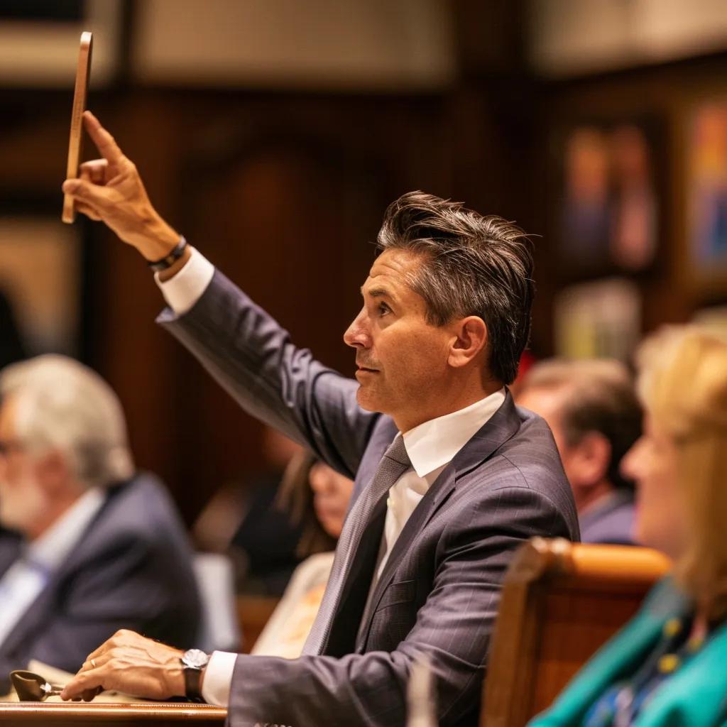 Buyers agent actively negotiating at an auction, showcasing expertise and strategic bidding in a competitive environment