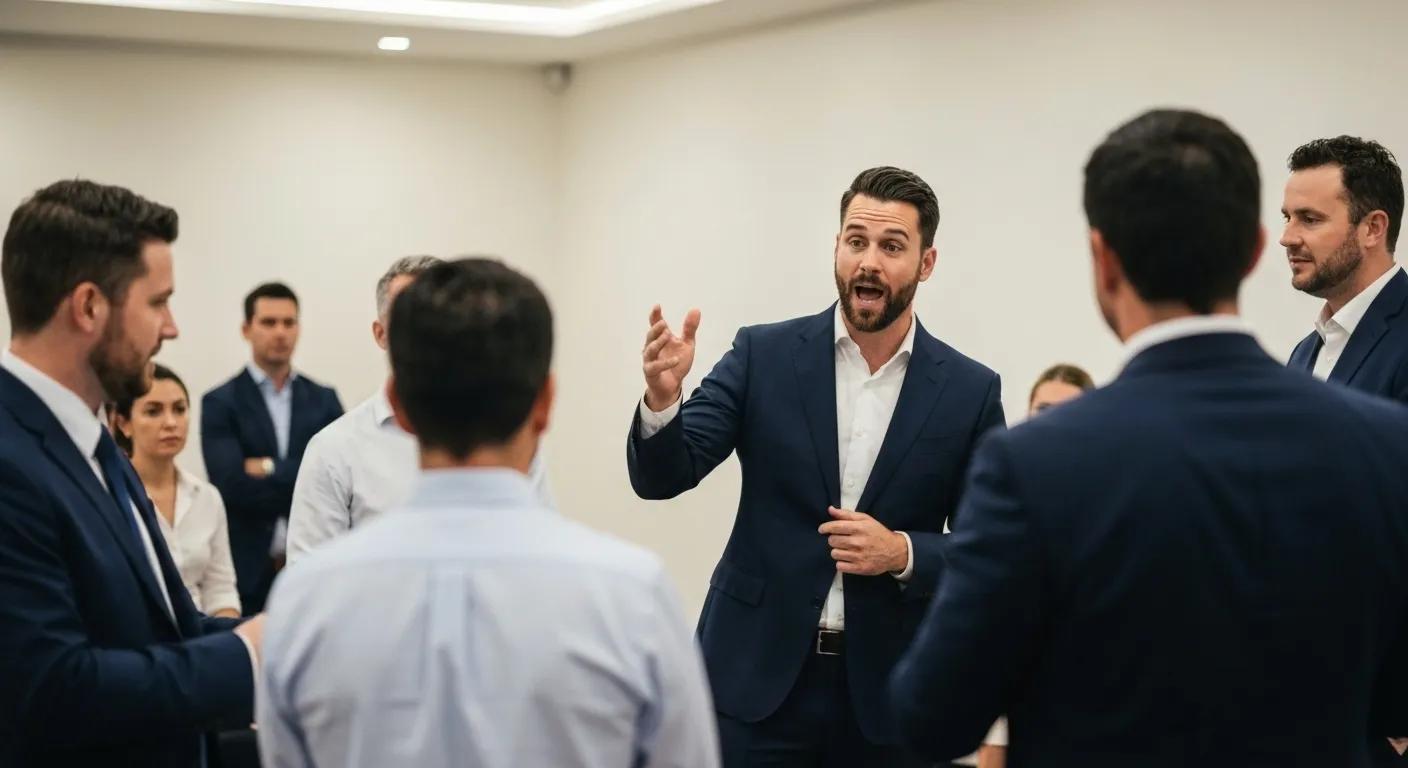 A buyers agent actively engaged in a Brisbane property auction, demonstrating expert negotiation skills.