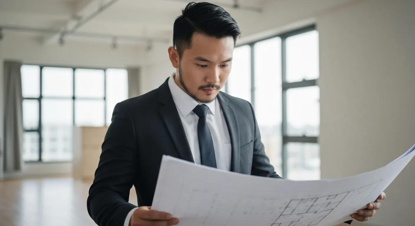A professional buyer's agent meticulously inspecting a property, demonstrating the thorough due diligence process for investors