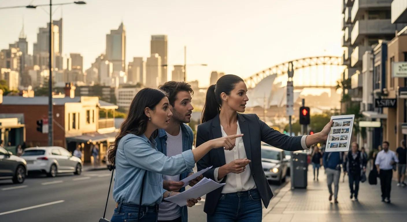 Buyers agent guiding first‑home buyers through the Sydney property market