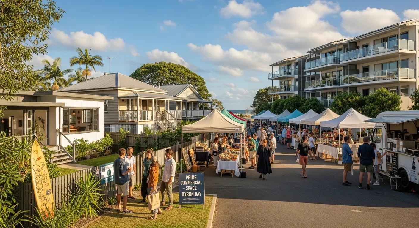 Diverse neighborhood in Byron Bay illustrating lifestyle and investment opportunities