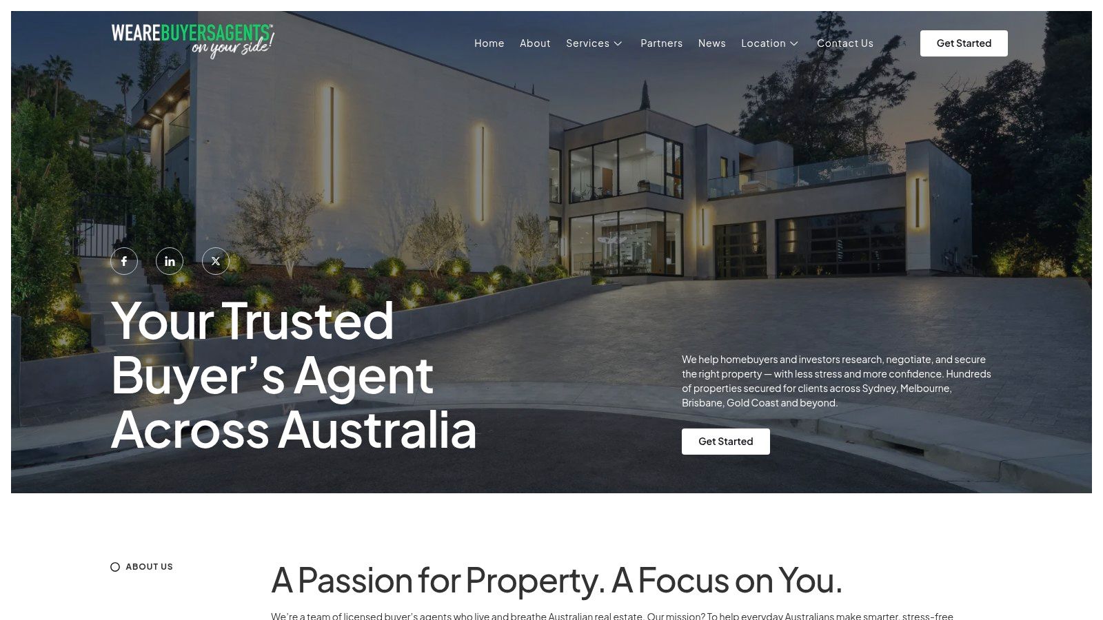 Screenshot from https://wearebuyersagents.com.au/