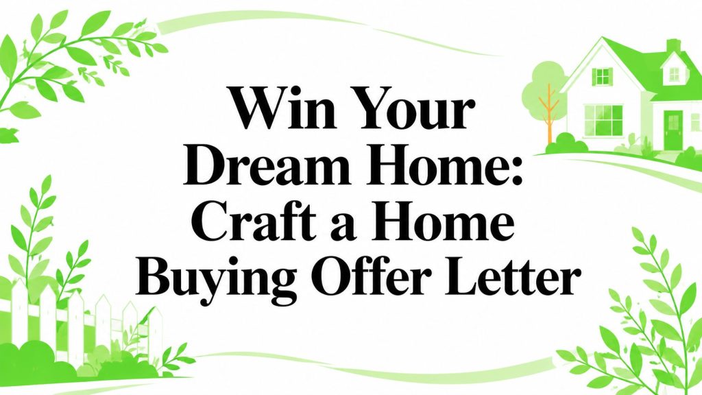 Win Your Dream Home: Craft a Home Buying Offer Letter