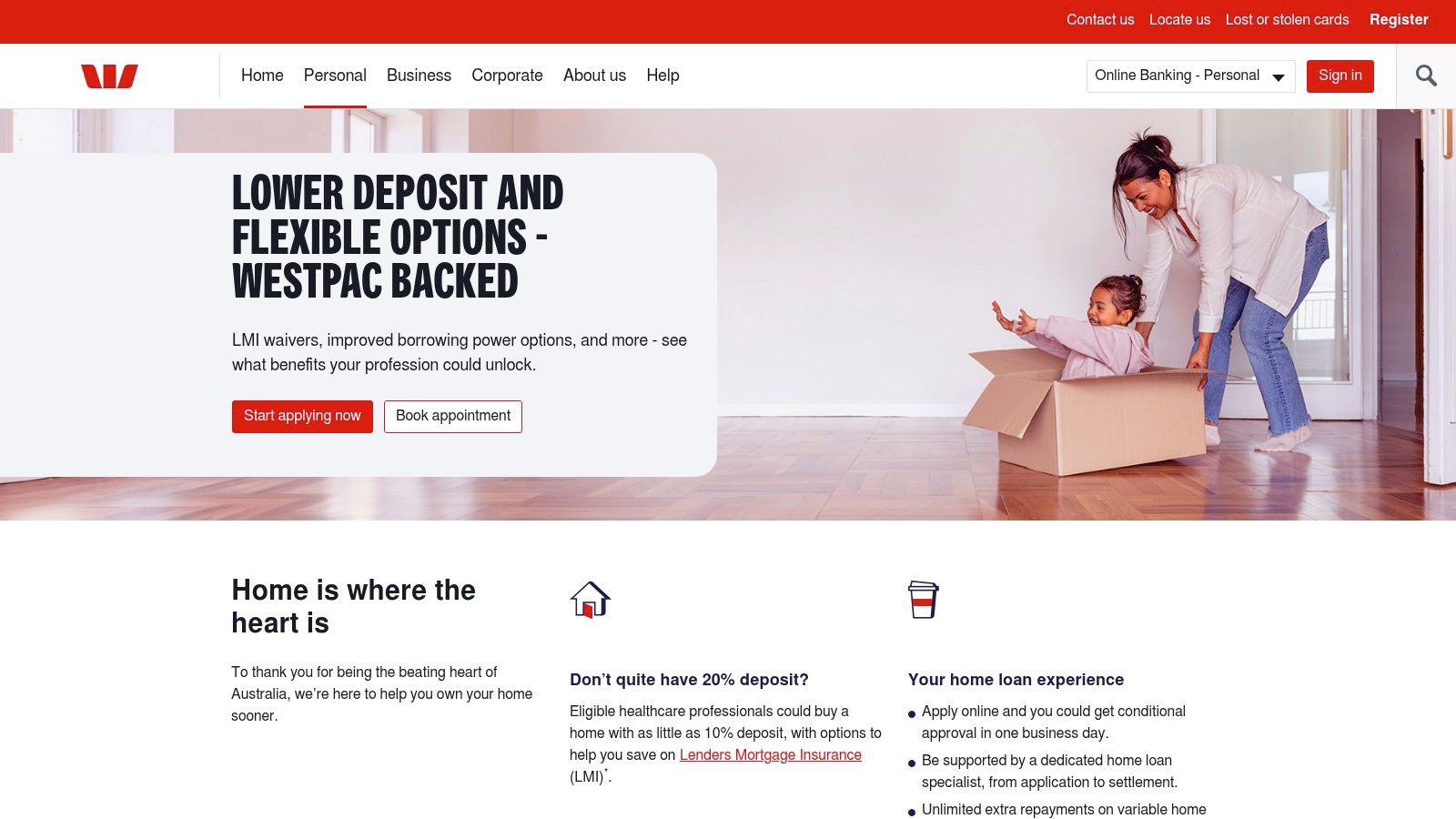 Westpac – Home Ownership Support for Nurses and Midwives (LMI waiver stream)