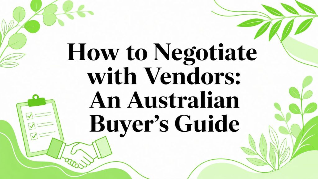 How to Negotiate with Vendors: An Australian Buyer’s Guide
