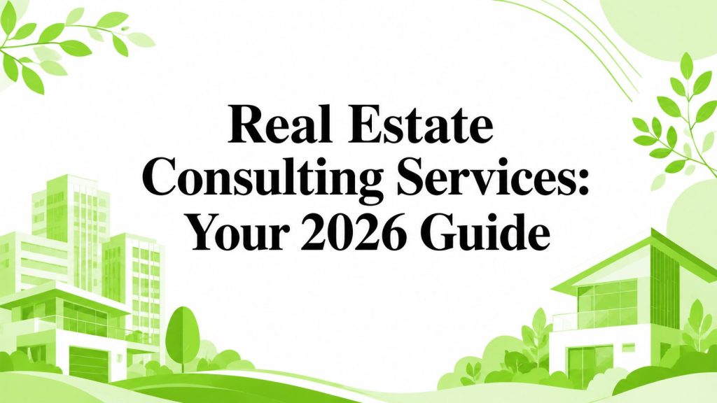 Real Estate Consulting Services: Your 2026 Guide